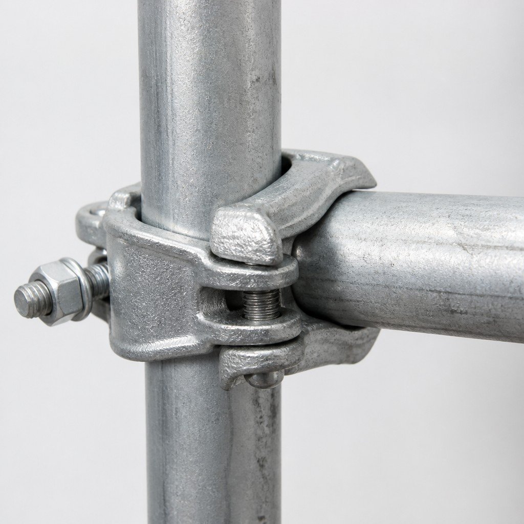Forged scaffolding coupler clamped on 48.3 mm hot-dip galvanized scaffolding tubes